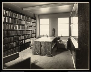 The Library in the Home of Mr. John A. Dunbar, 50 East 77th Street, New York by Byron Company